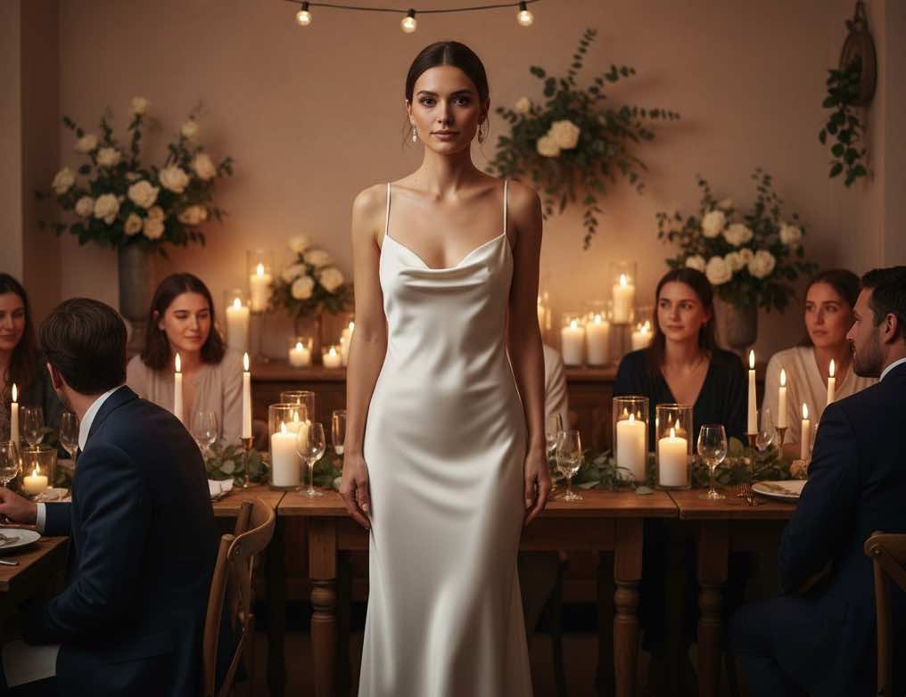 Noiva vestindo vestido de noiva