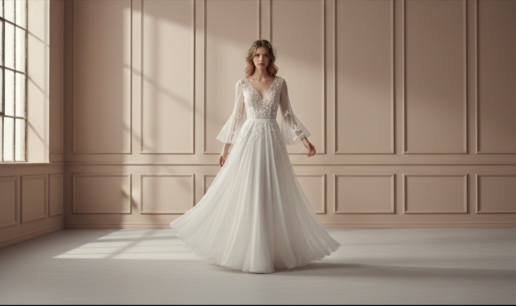 noiva vestindo um vestido de noiva boho chic